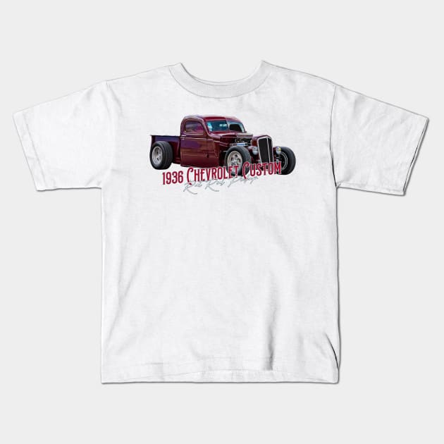 1936  Chevrolet Custom Rat Rod Pickup Kids T-Shirt by Gestalt Imagery